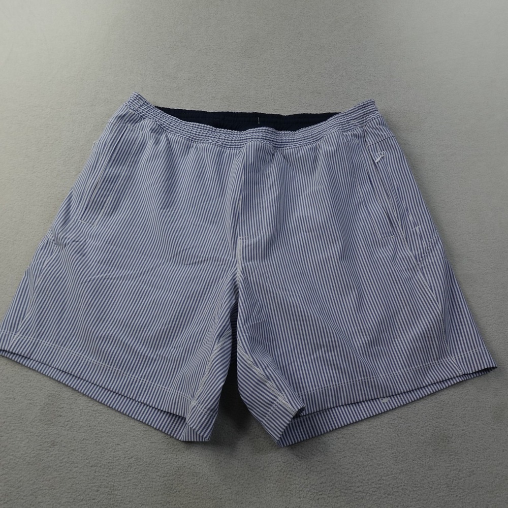 Birddogs Athletic Shorts Mens XL Blue Striped 7" Lined Running Gym Performance